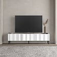 HABITAT ET JARDIN - Meuble TV en bois "Oscar" - 180 x 31 x 45 cm - Blanc - vignette