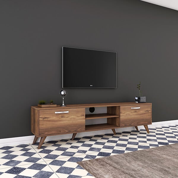 HABITAT ET JARDIN - Meuble TV en bois "Atik" - 180 x 35 x 48 cm - Marron - large