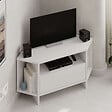 HABITAT ET JARDIN - Meuble TV en bois "Viva" - 95 x 35 x 45 cm - Blanc - vignette