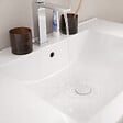 AURLANE - Meuble Salle de Bain Cranté Bois et Noir 80cm - 2 Tiroirs, Vasque et Miroir - MALO - vignette