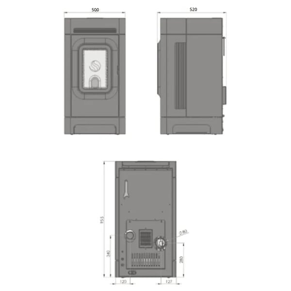 INTERSTOVES - Poêle à granules ROMA A+ 6 Etanche Concentrique - large