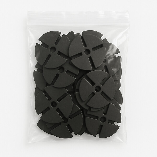 MCCOVER - Cale amortisseur anti bruit 78 mm par 50 pcs McCover Noir, Unités - 50 pièces - large