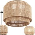 TECTAKE - Suspension LIGNEA LUX en jute au style bohème 40W marron naturel - vignette
