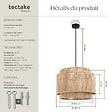 TECTAKE - Suspension LIGNEA LUX en jute au style bohème 40W marron naturel - vignette