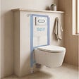 ROCA - Pack WC suspendu complet avec bâti-support Roca, cuvette compacte sans bride et abattant soft-close - vignette