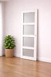 GD MENUISERIES - Porte Coulissante Tana Blanc Vitrée H204 X L73 cm, Coquilles Blanc - vignette