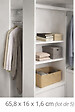GD MENUISERIES - Tablettes mélaminées 65,8 x 16 x 1,6 cm – Lot de 5 étagères pour rangement, placard et dressing - vignette