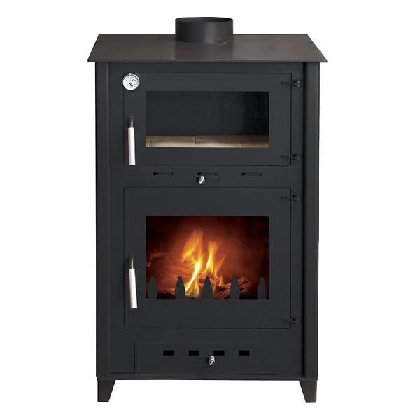 INTERSTOVES - Pack Poêle à bois ROSA 10 bûches 50cm + Kit Conduit 150 - - large