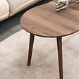 HABITAT ET JARDIN - Table basse en bois "Moon" 99 x 54 x 45 cm - Noyer - vignette