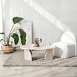 HABITAT ET JARDIN - Table basse en bois "Rock" 100 x 60 x 35 cm - Travertin - vignette