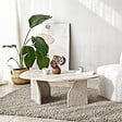 HABITAT ET JARDIN - Table basse en bois "Rock" 100 x 60 x 35 cm - Travertin - vignette