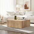 HABITAT ET JARDIN - Table Basse en MDF "Prizma" - 90 x 90 x 35 cm - Chêne Saphir - vignette