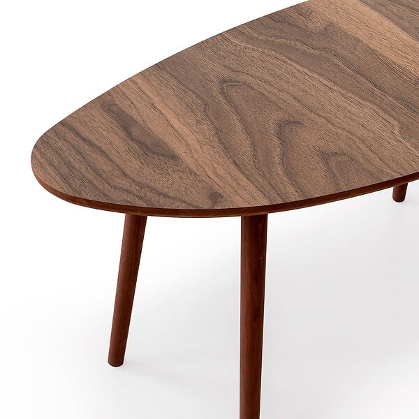 HABITAT ET JARDIN - Table basse en bois "Nora" 100 x 50 x 45 cm - Noyer - large