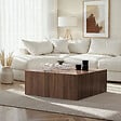 HABITAT ET JARDIN - Table Basse en MDF "Prizma" - 90 x 90 x 35 cm - Noyer - vignette