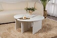 HABITAT ET JARDIN - Table basse en bois "Moira" 90 x 90 x 41 cm - Blanc naturel - vignette