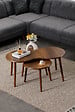 HABITAT ET JARDIN - Ensemble de table basse en bois "Marlo" 100 x 50 x 45 cm - Noyer - vignette