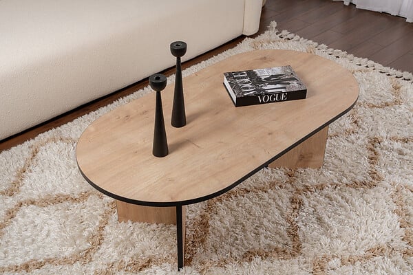 HABITAT ET JARDIN - Table basse en bois "Sable" 119 x 60 x 40 cm - Chêne saphir - large