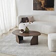 HABITAT ET JARDIN - Table basse en bois "Rock" 100 x 60 x 35 cm - Noyer - vignette