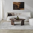 HABITAT ET JARDIN - Table basse en bois "Rock" 100 x 60 x 35 cm - Noyer - vignette