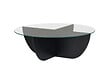 HABITAT ET JARDIN - Table basse en verre "Liya" 90 x 90 x 30 cm - Bois Noir - vignette