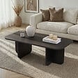 HABITAT ET JARDIN - Table basse en bois "Akira" 120 x 60 x 41 cm - Bois Noir - vignette