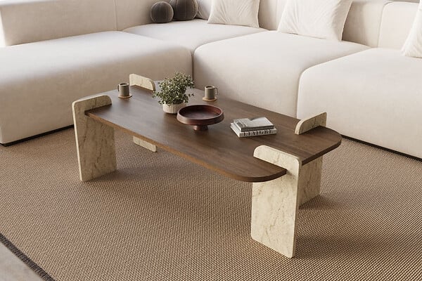 HABITAT ET JARDIN - Table basse en bois "Leapiri" - 120 x 60 x 35 cm - Marron - large