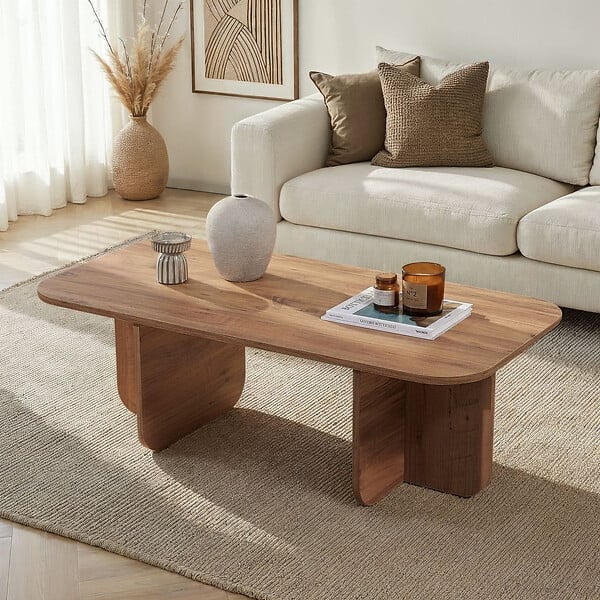 HABITAT ET JARDIN - Table basse en bois "Akira" 120 x 60 x 41 cm - Pin atlantique - large