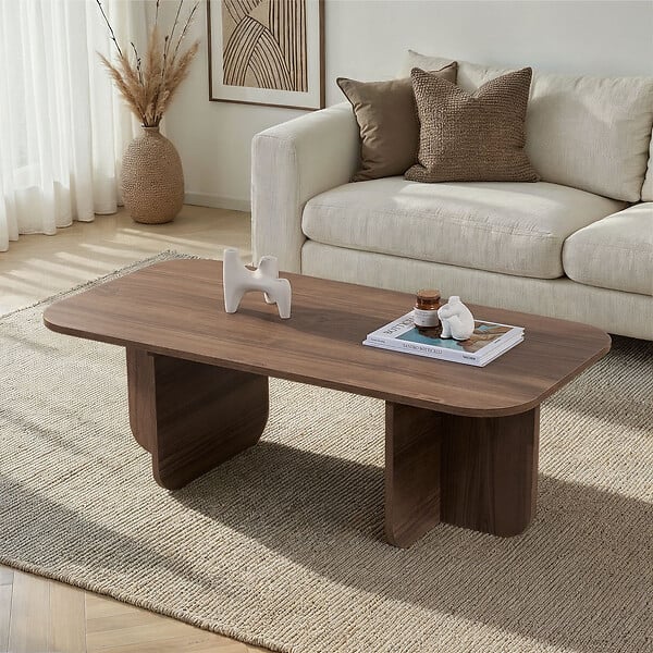 HABITAT ET JARDIN - Table basse en bois "Akira" 120 x 60 x 41 cm - Noyer - large