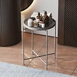 HABITAT ET JARDIN - Table basse en métal "Sheby" 46 x 46 x 56 cm - Gris - vignette