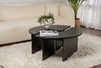 HABITAT ET JARDIN - Table basse en bois "Moira" 90 x 90 x 41 cm - Bois Noir - vignette