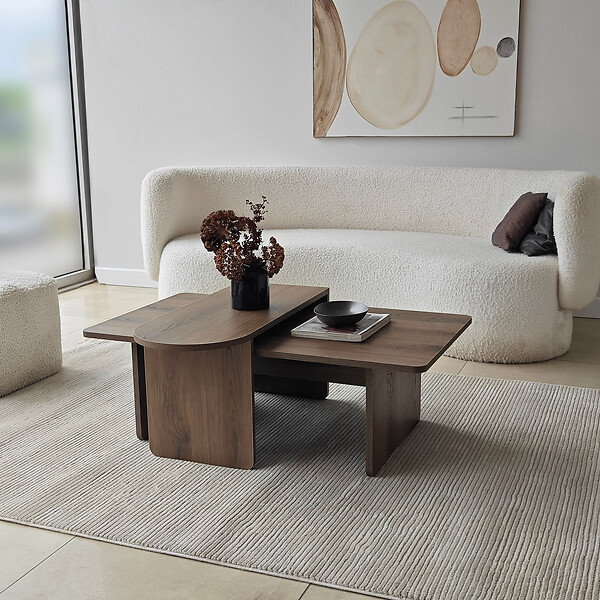 HABITAT ET JARDIN - Ensemble de table basse en bois "Paris" 105 x 60 x 35 cm - Bronze - large