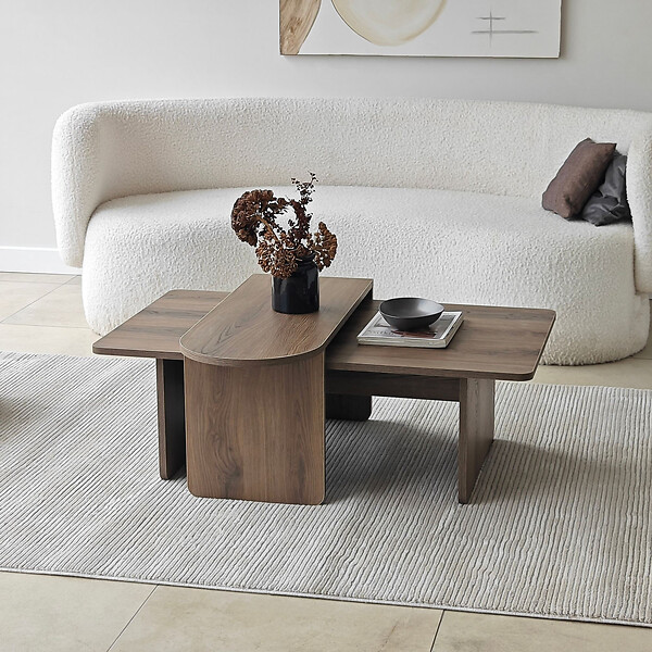 HABITAT ET JARDIN - Ensemble de table basse en bois "Paris" 105 x 60 x 35 cm - Bronze - large