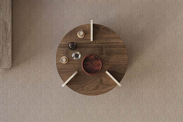 HABITAT ET JARDIN - Table basse en bois "Oalla" 70 x 70 x 45 cm - Noyer - large