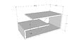 HABITAT ET JARDIN - Table basse en bois "Cayenne" - 100 x 50 x 40 cm - Gris anthracite - vignette