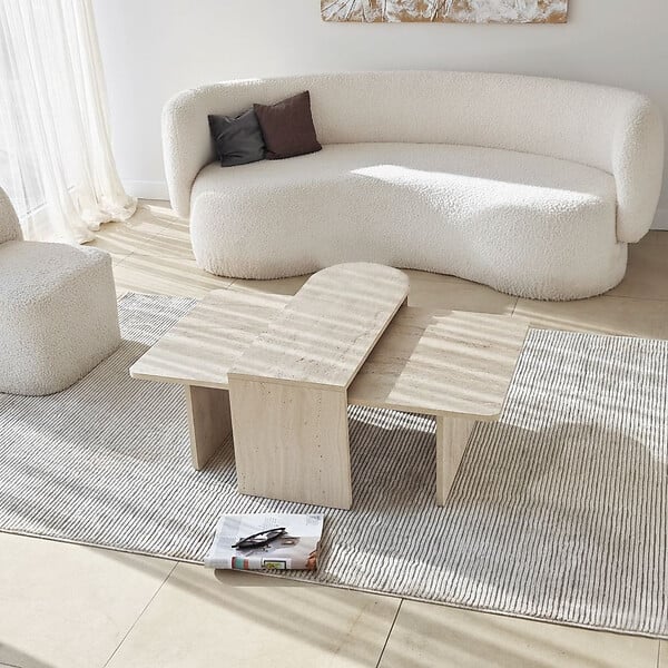 HABITAT ET JARDIN - Ensemble de table basse en bois "Paris" 105 x 60 x 35 cm - Bronze - large