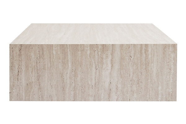 HABITAT ET JARDIN - Table Basse en MDF "Prizma" - 90 x 90 x 35 cm - Travertin - large