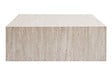 HABITAT ET JARDIN - Table Basse en MDF "Prizma" - 90 x 90 x 35 cm - Travertin - vignette