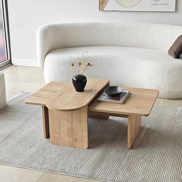 HABITAT ET JARDIN - Ensemble de table basse en bois "Paris" 105 x 60 x 35 cm - Bronze - large