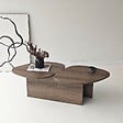 HABITAT ET JARDIN - Table basse en bois "Stones" 125 x 60 x 38 cm - Noyer - vignette