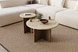 HABITAT ET JARDIN - Ensemble de table basse en bois "Private" 70 x 70 x 40 cm - Travertin - vignette