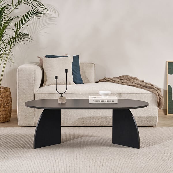 HABITAT ET JARDIN - Table basse en bois "Melina" 120 x 60 x 40 cm - Bois Noir - large