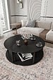 HABITAT ET JARDIN - Ensemble de table basse en bois "Yin" 70 x 70 x 38 cm - Noir - vignette