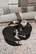 HABITAT ET JARDIN - Ensemble de table basse en bois "Yin" 70 x 70 x 38 cm - Noir - vignette