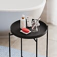 HABITAT ET JARDIN - Table basse en métal "Sheby" 46 x 46 x 56 cm - Noir - vignette