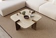 HABITAT ET JARDIN - Table basse en bois "Poalla" - 90 x 90 x 35 cm - Travertin - vignette