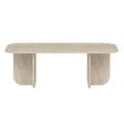 HABITAT ET JARDIN - Table basse en bois "Becaj" - 120 x 60 x 41 cm - Travertin - vignette
