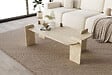 HABITAT ET JARDIN - Table basse en bois "Lovge" 120 x 60 x 35 cm - Travertin - vignette