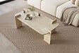 HABITAT ET JARDIN - Table basse en bois "Lovge" 120 x 60 x 35 cm - Travertin - vignette