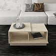 HABITAT ET JARDIN - Table basse en bois "Consept" - 90 x 45 x 36 cm - Travertin - vignette