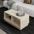 HABITAT ET JARDIN - Table basse en bois "Consept" - 90 x 45 x 36 cm - Travertin - vignette